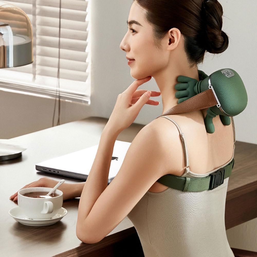 Bionic Heated Neck & Back Massager | Wireless 4D Shiatsu Deep Tissue Massage Pillow with Heat Therapy