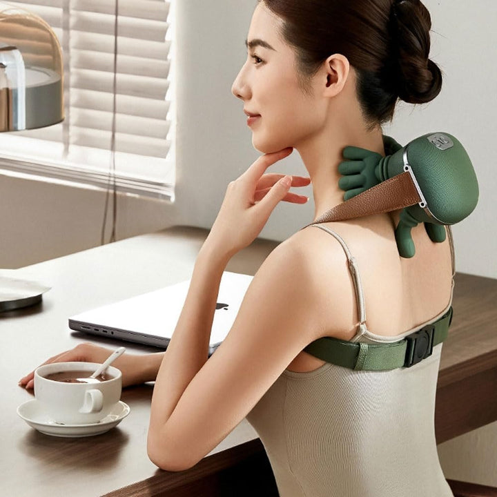 Bionic Heated Neck & Back Massager | Wireless 4D Shiatsu Deep Tissue Massage Pillow with Heat Therapy