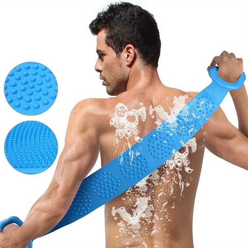 Body Scrubber Belt | Double-Sided Exfoliating Back Scrubber with Handles