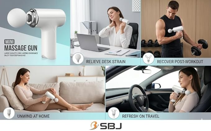 Portable Deep Tissue Massage Gun | Muscle Recovery Massager for Neck, Back & Body