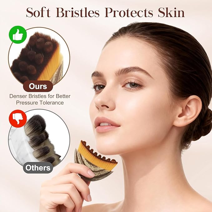 Premium Soft Bristle Face Cleaning Brush | Gentle Deep Cleansing Facial Brush for All Skin Types