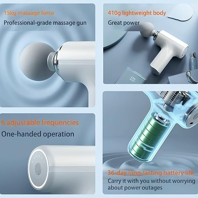 Portable Deep Tissue Massage Gun | Muscle Recovery Massager for Neck, Back & Body