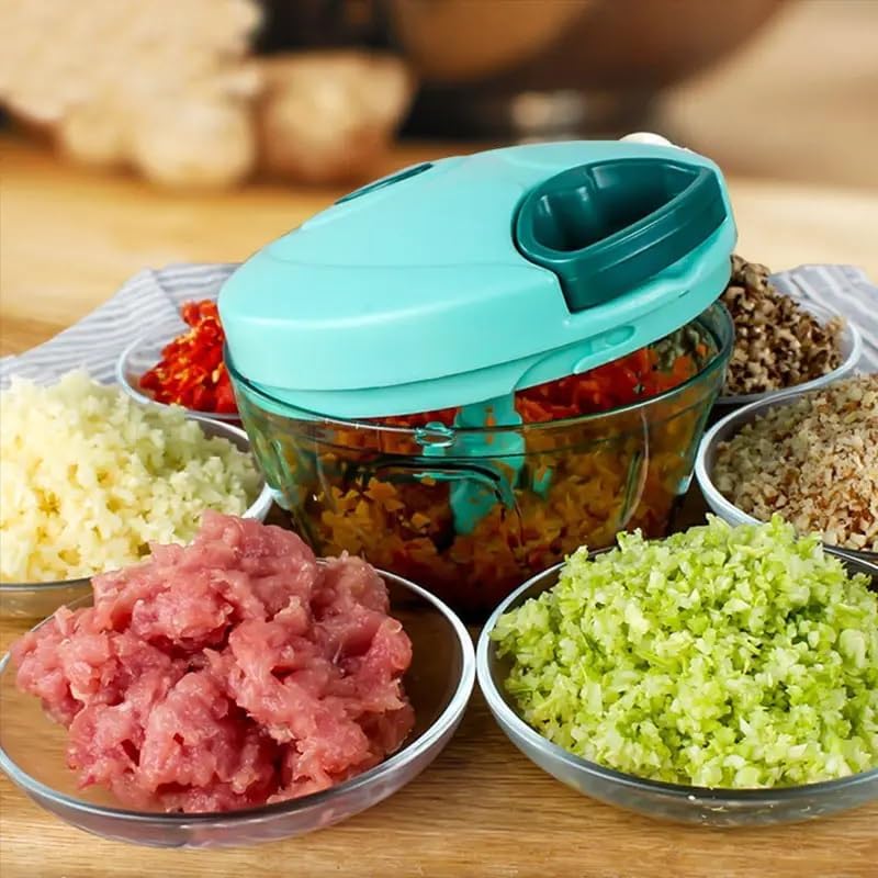 Manual Vegetable Chopper | Multipurpose Onion, Garlic & Vegetable Cutter with Pull Cord (500ml)