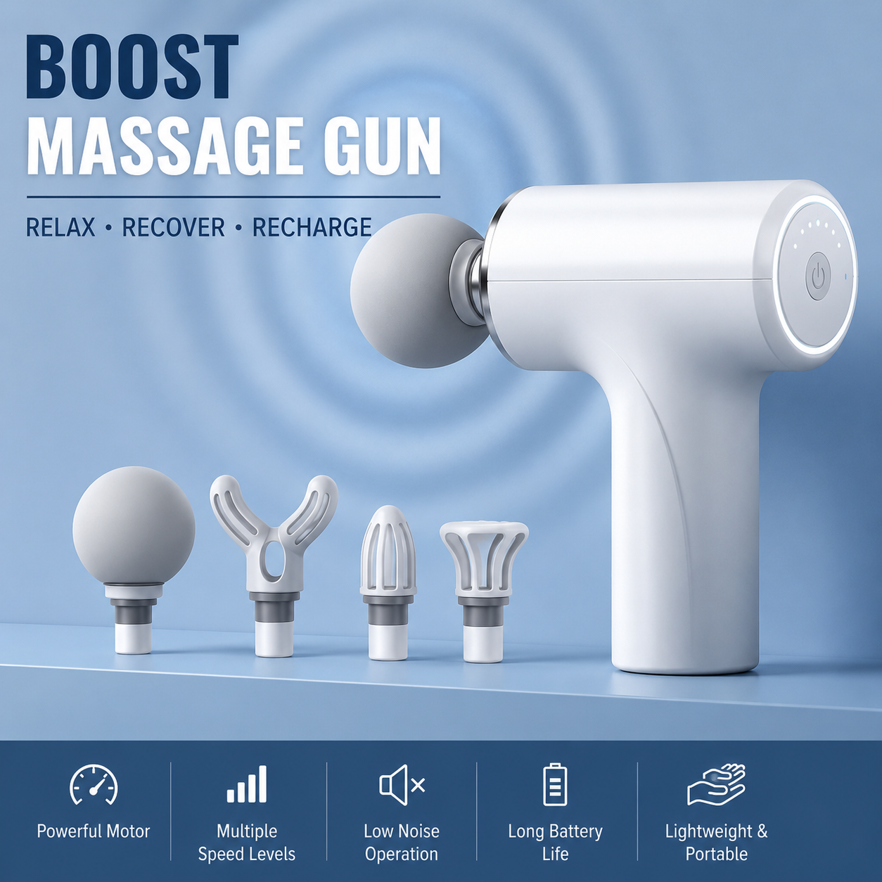 Boost Massage Gun | Deep Tissue Muscle Recovery