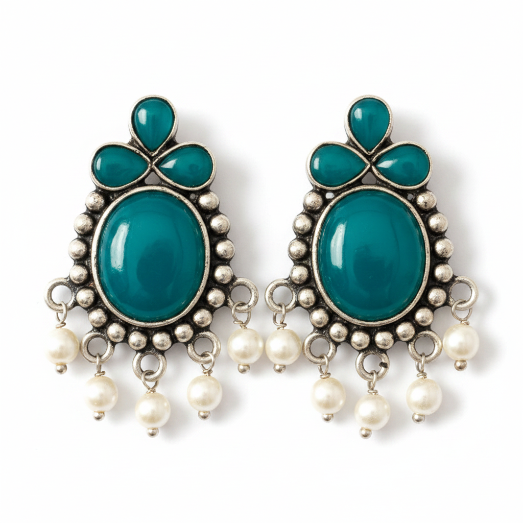 Teal Earrings